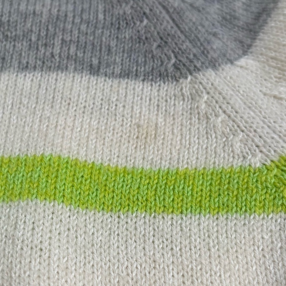 CLAUDIA NICHOLE Preppy Minimalist Striped Cashmere Cotton Crewneck Sweater XS - Picture 15 of 16